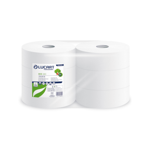 Lucart Toilettenpapier Maxi Rollen Eco 380, 2-lagig, 380-400m, VE 6 Rollen